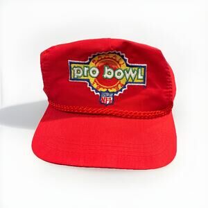 Vintage Hat Cap Red Snapback Pro Bowl Hawaii 1994 NFL Rope